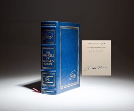 Signed limited edition of The Memoirs of Richard Nixon, signed by President Richard Nixon.