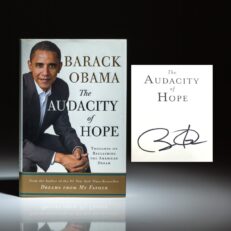 Signed first edition, first printing of The Audacity of Hope by President Barack Obama.