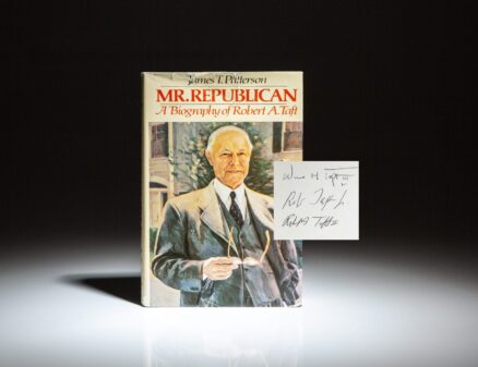 Signed first edition of Mr. Republican: A Biography of Robert A. Taft by James T. Patterson.