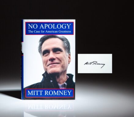 No Apology: The Case For American Greatness, a first edition, signed by Mitt Romney.