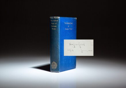 The Oxford Book of German Verse, the personal copy of Theodor Seuss Geisel (Dr. Seuss), which he used at Lincoln College, Oxford.