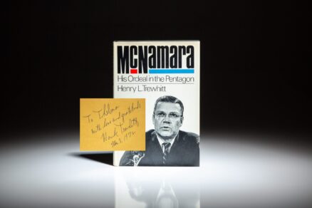 Signed first edition of McNamara: His Ordeal in the Pentagon by Henry L. Trewhitt.