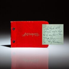 Autograph book signed by President Harry S. Truman in Kansas City, along with other celebrities.