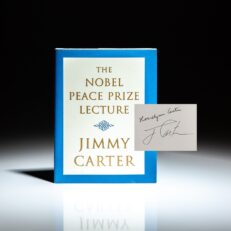 Signed first edition of The Nobel Peace Prize Lecture by President Jimmy Carter.