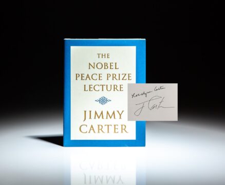 Signed first edition of The Nobel Peace Prize Lecture by President Jimmy Carter.