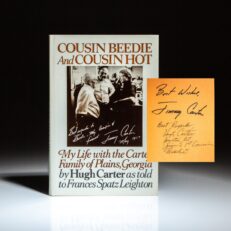 First edition of Cousin Beedie and Cousin Hot by Hugh Carter, signed by the author and President Jimmy Carter.