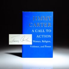 Signed first edition of A Call to Action by President Jimmy Carter.