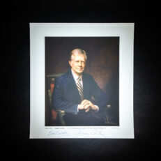 Two prints from The White House Historical Association, being the official White House portraits of President Jimmy Carter and First Lady Rosalynn Carter.