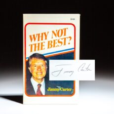 True first edition of Why Not The Best, the paperback edition, signed by President Jimmy Carter with a full signature.