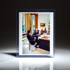 Signed photograph of former President Gerald R. Ford with former Senator Bob Dole, his vice presidential running mate in 1976.