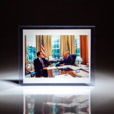 Signed photograph of former President Gerald R. Ford with former Senator Bob Dole, his vice presidential running mate in 1976.