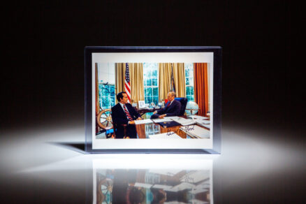 Signed photograph of former President Gerald R. Ford with former Senator Bob Dole, his vice presidential running mate in 1976.