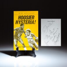 Signed by Coach Bob Knight, Hoosier Hysteria: Indiana High School Basketball by Bob Williams.