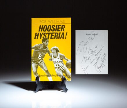 Signed by Coach Bob Knight, Hoosier Hysteria: Indiana High School Basketball by Bob Williams.