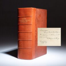 Inscribed by President Rutherford B. Hayes to his beloved niece, Emily Platt Hastings, A Dictionary Of The German and English Languages by G.J. Adler.