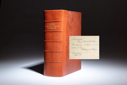 Inscribed by President Rutherford B. Hayes to his beloved niece, Emily Platt Hastings, A Dictionary Of The German and English Languages by G.J. Adler.