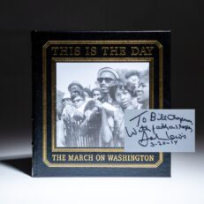 Signed by Congressman John Lewis, This is the Day: The March on Washington, photographed by Leonard Freed.