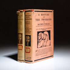 First edition of A History of the Pharaohs by Arthur Weigall, in the scarce first state dust jackets.