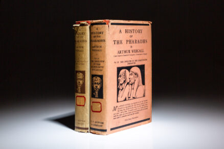 First edition of A History of the Pharaohs by Arthur Weigall, in the scarce first state dust jackets.