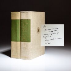 Limited edition of The White House Years: Mandate for Change and Waging Peace by President Dwight D. Eisenhower, both volumes inscribed to his Secretary of Commerce, Sinclair Weeks.