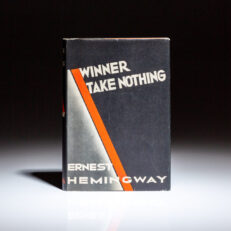 First edition of Winner Take Nothing by Ernest Hemingway, in a fine first state dust jacket.