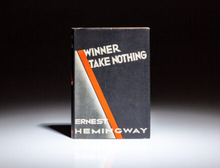 First edition of Winner Take Nothing by Ernest Hemingway, in a fine first state dust jacket.