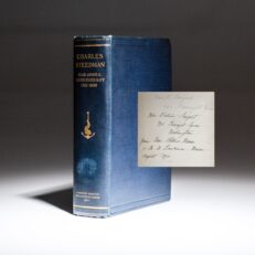 Limited edition of Memoir and Correspondence of Charles Steedman Rear Admiral, United States Navy, with a presentation inscription by the editor, Amos Lawrence Mason, and a laid-in signature of Admiral Steedman.