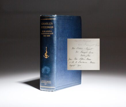 Limited edition of Memoir and Correspondence of Charles Steedman Rear Admiral, United States Navy, with a presentation inscription by the editor, Amos Lawrence Mason, and a laid-in signature of Admiral Steedman.