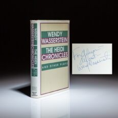 Signed first edition of The Heidi Chronicles by Wendy Wasserstein, inscribed to Aileen Mehle.