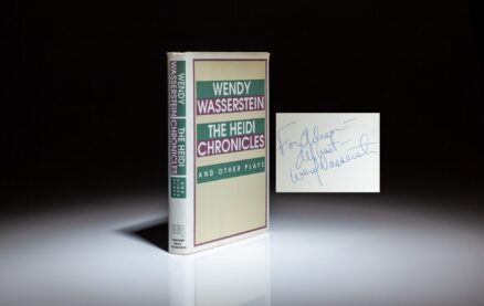 Signed first edition of The Heidi Chronicles by Wendy Wasserstein, inscribed to Aileen Mehle.