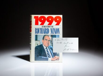 Signed first edition of 1999: Victory Without War by President Richard Nixon.