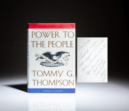 Inscribed to Vice President Walter Mondale, first edition of Power to the People: An American State at Work by Wisconsin Governor Tommy Thompson.