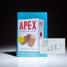 Signed first edition of Apex Hides the Hurt by Colson Whitehead.