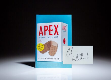 Signed first edition of Apex Hides the Hurt by Colson Whitehead.