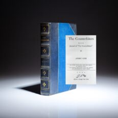 The Counterfeiters With Journal of "The Counterfeiters," by André Gide, binding by Henry Sotheran.