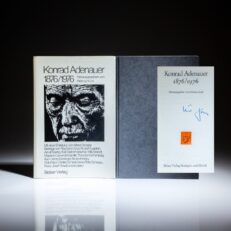 First edition of Konrad Adenauer 1876 / 1976, signed by German Chancellor Helmut Kohl.