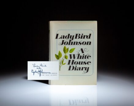 First edition of A White House Diary inscribed by Lady Bird Johnson and signed by President Lyndon Johnson.