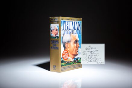 Truman by David McCullough, inscribed by the author to philanthropist and Marshall Plan advocate, Cabell Brand.