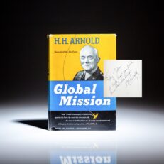 Signed first edition of Global Mission by General of the Air Force, Henry "Hap" Arnold.