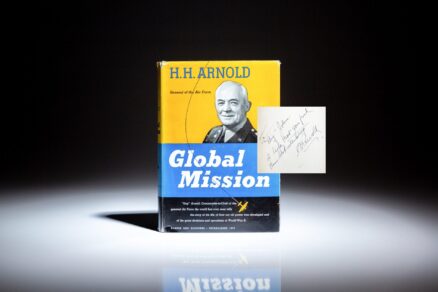 Signed first edition of Global Mission by General of the Air Force, Henry "Hap" Arnold.