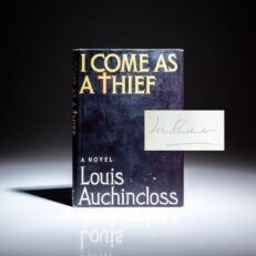 Signed first edition of I Come as a Thief by Louis Auchincloss.