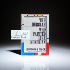 Signed first edition of The Burglar Who Painted Like Mondrian by Lawrence Block.