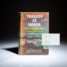 First edition of Tragedy at Honda by Charles A. Lockwood and Hans Christian Adamson, from the personal collection of U.S. Navy Admiral Alan Goodrich Kirk.