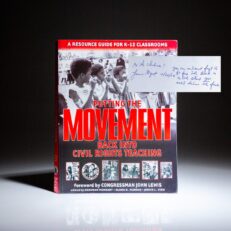 Signed by civil rights leader Lawrence Guyot, first edition of Putting the Movement Back into Civil Rights Teaching; A Resource Guide for K-12 Classrooms by Menkart, et al.