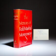 First edition, second printing of The Memoirs of Field-Marshal Montgomery, from the library of U.S. Navy Admiral Alan Goodrich Kirk.