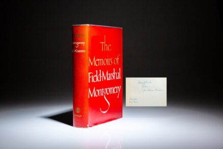 First edition, second printing of The Memoirs of Field-Marshal Montgomery, from the library of U.S. Navy Admiral Alan Goodrich Kirk.