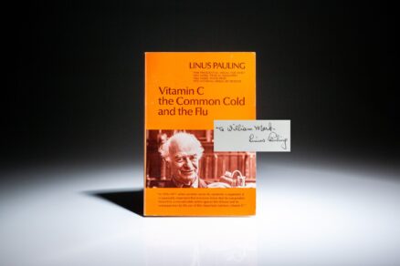 Signed first edition of Vitamin C the Common Cold and the Flu by Linus Pauling.