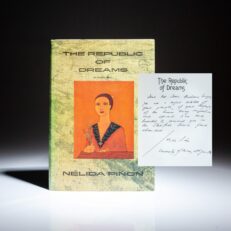 Signed first American edition of The Republic of Dreams by Nélida Piñon, inscribed to Nobel Prize-winning author Isaac Bashevis Singer.