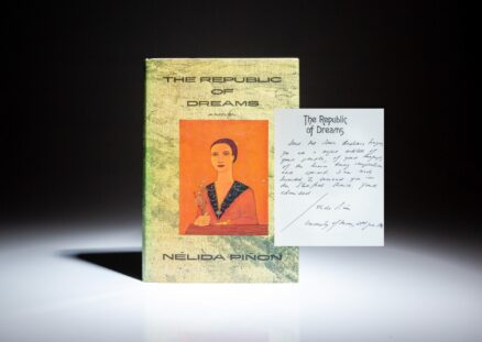 Signed first American edition of The Republic of Dreams by Nélida Piñon, inscribed to Nobel Prize-winning author Isaac Bashevis Singer.