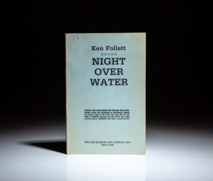 Uncorrected proof of Night Over Water by Ken Follett.